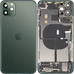 Cover Batteria Apple iPhone 11 Pro Max, Con Scocca Centrale, Parti Complete, Verde (Midnight Green), Swap Premium
