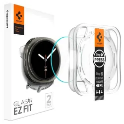 Pellicola Protettiva Spigen GlastR EZ FIT per Samsung Galaxy Watch9 / Watch8 40mm, Set 2 pezzi, Vetro Temperato AGL09874
