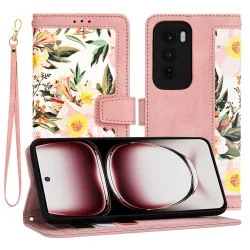 Custodia per Oppo Reno12 Pro, Techsuit, FlipCraft, Rosa