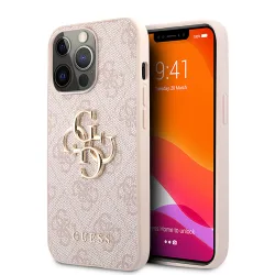 Custodia per Apple iPhone 13 Pro, Guess, 4G Metal Logo, Rosa