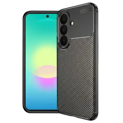 Custodia per Samsung Galaxy A27 5G, Techsuit, CarbonFiber, Nera