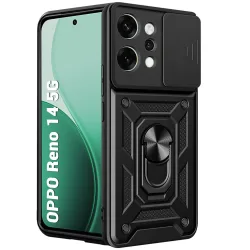Custodia per Oppo Reno14, Techsuit, CamShield, Nera