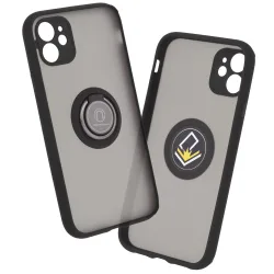 Custodia per Apple iPhone 11, Techsuit, Glinth, Nera