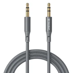 Cavo Audio 3.5mm - 3.5mm Techsuit AC3 SoundFlex, 1m, Grigio