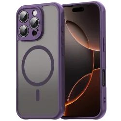 Custodia MagSafe per Apple iPhone 11 Pro Max, Techsuit, HaloFrost II, Viola