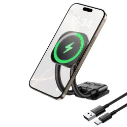 Caricatore Auto Wireless Baseus PrimeTrip C03s Pro, 15W, 1.67A, Nero C0013B01