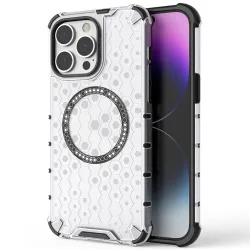 Custodia MagSafe per Apple iPhone 14 Pro, Techsuit, HoneyComb Shield, Nera