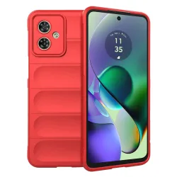 Custodia per Motorola Moto G54, Techsuit, Magic Shield, Rossa