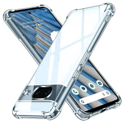 Custodia per Google Pixel 8a, Techsuit, Shockproof Clear, Trasparente