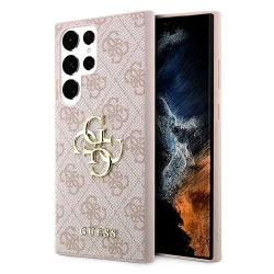 Custodia per Samsung Galaxy S23 Ultra S918, Guess, 4G Big Logo, Rosa