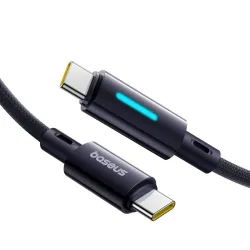 Cavo Dati e Ricarica USB-C - USB-C Baseus Lit Button Control, 100W, 1m, Nero P10379000121-00