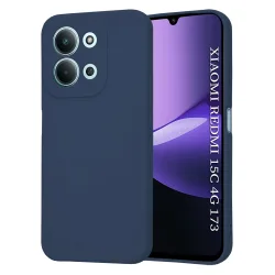 Custodia per Xiaomi Redmi 15C 5G / 15C 4G, Techsuit, SoftFlex, Blu scuro