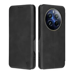 Custodia per Realme 12 Pro / 12 Pro+, Techsuit, Safe Wallet Plus, Nera