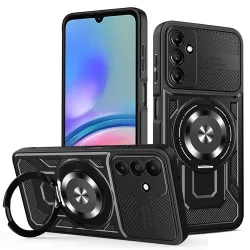 Custodia per Samsung Galaxy A05s A057, Techsuit, RuggedCam, Nera