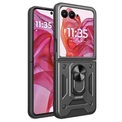 Custodia per Motorola Razr 50 Ultra, Techsuit, CamShield, Nera