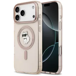 Custodia MagSafe per Apple iPhone 17 Pro Max, Karl Lagerfeld, IML Choupette, Rosa