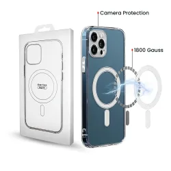 Custodia MagSafe per Samsung Galaxy A57 5G, OEM, 1800 Gauss, Trasparente