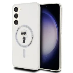 Custodia MagSafe per Samsung Galaxy S23+ S916, Karl Lagerfeld, IML Ikonik Karl, Trasparente