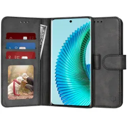 Custodia per Honor Magic6 Lite, Techsuit, Diary Book, Nera