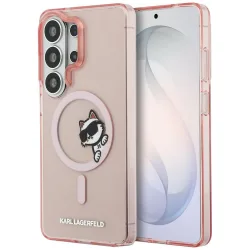 Custodia MagSafe per Samsung Galaxy S26 Ultra S948, Karl Lagerfeld, IML Choupette Peekaboo Logo, Rosa