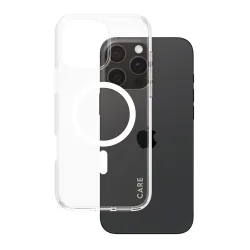 Custodia MagSafe per Apple iPhone 16 Pro Max, PanzerGlass, Care Urban Combat, Trasparente Bianca