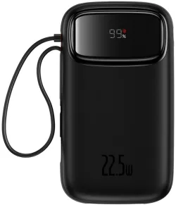 Batteria Esterna Baseus Qpow2, 10000mAh, 22.5W, QC + PD, 1 x Lightning - 1 x USB-A - 2 x USB-C, Nera P10055003113-00