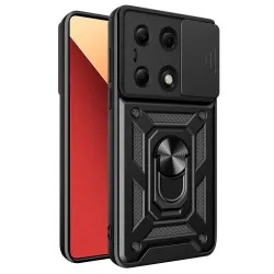 Custodia per Xiaomi Redmi Note 14S / Note 13 Pro 4G / Poco M6 Pro 4G, Techsuit, CamShield, Nera