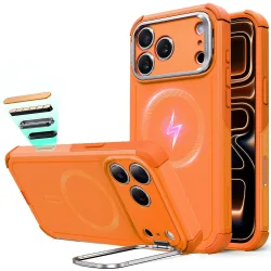Custodia MagSafe per Apple iPhone 17 Pro, ESR, Cyber Armor Kickstand, Arancione