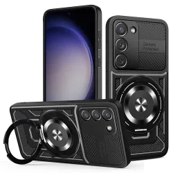 Custodia per Samsung Galaxy S23 S911, Techsuit, RuggedCam, Nera