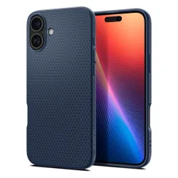 Custodia per Apple iPhone 16, Spigen, Liquid Air, Blu ACS08195