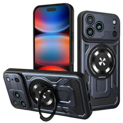 Custodia per Apple iPhone 17 Pro Max, Techsuit, RuggedCam, Blu