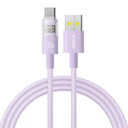 Cavo Dati e Ricarica USB-A - USB-C Baseus Display 2, 100W, 2m, Viola P10382701511-01