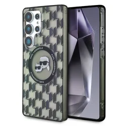Custodia MagSafe per Samsung Galaxy S25 Ultra S938, Karl Lagerfeld, IML Monogram Karl & Choupette's Heads, Nera