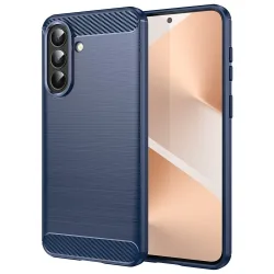 Custodia per Samsung Galaxy A57 5G, Techsuit, Carbonio, Blu