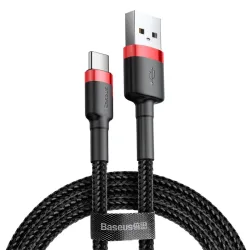 Cavo Dati e Ricarica USB-A - USB-C Baseus Cafule, 18W, 3m, Rosso CATKLF-U91
