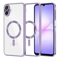 Custodia MagSafe per Samsung Galaxy A07 4G A075, Techsuit, Luxury Crystal, Viola Chiaro