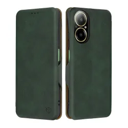 Custodia per Realme C67 4G, Techsuit, Safe Wallet Plus, Verde