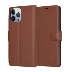 Custodia per Apple iPhone 13 Pro Max, Techsuit, Leather Folio, Marrone