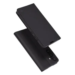 Custodia per Samsung Galaxy M56 M566, Techsuit, Magskin Book, Nera