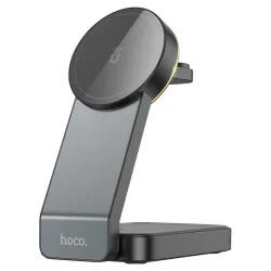 Caricabatterie Wireless HOCO CQ3 3in1, 15W, 1.67A, Nero
