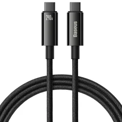 Cavo Dati e Ricarica USB-C - USB-C Baseus Tungsten Gold, 240W, 3m, Nero CAWJ040201