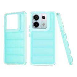 Custodia per Xiaomi Poco X6 / Note 13 Pro 5G, Techsuit, Wave Shield, Turchese