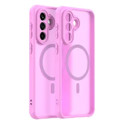 Custodia MagSafe per Samsung Galaxy A37 5G, Techsuit, HaloFrost II, Rosa
