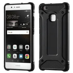 Custodia per Huawei P9 lite (2016), Techsuit, Hybrid Armor, Nera