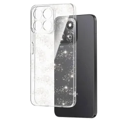 Custodia per Honor X8c, Techsuit, SparkleSkin, Trasparente