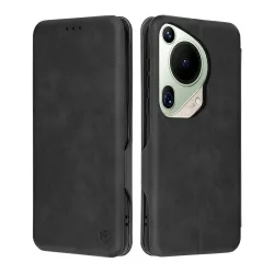Custodia per Huawei Pura 70 Ultra, Techsuit, Safe Wallet Plus, Nera