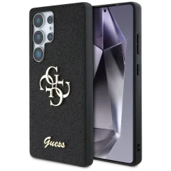 Custodia per Samsung Galaxy S25 Ultra S938, Guess, Glitter Big 4G Script, Nera