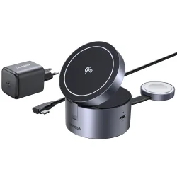 Caricabatterie Wireless UGREEN W712 (65148) 3in1, 25W, 1.67A, Grigio