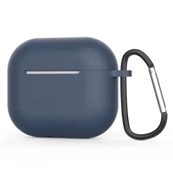 Custodia Techsuit Silicone per Apple AirPods 4, Blu Navy