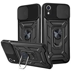 Custodia per Apple iPhone XR, Techsuit, CamShield, Nera